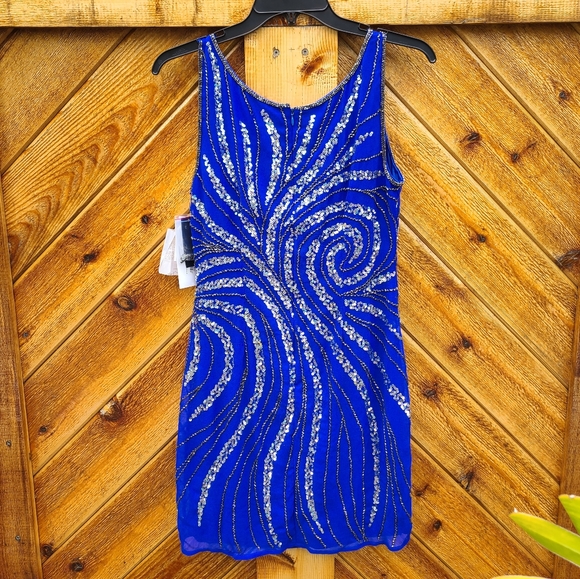 NWTs Hailey Logan by Adrianna Papell Beaded Dress - Picture 3 of 7